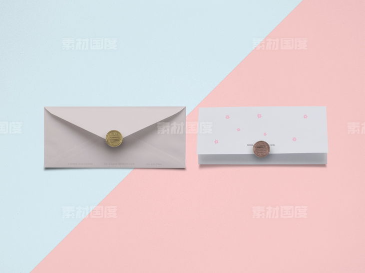 创意信纸信封设计贴图样机素材psd素材
