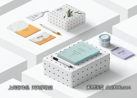 文艺桌面样机psd素材-源文件-素材国度dc10000.com