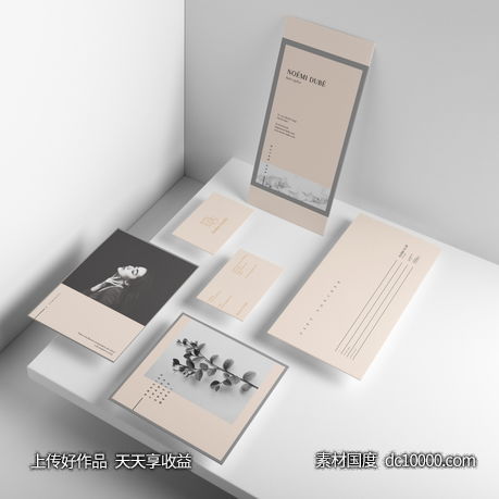 女性时尚品牌vi样机模板psd素材-源文件-素材国度dc10000.com