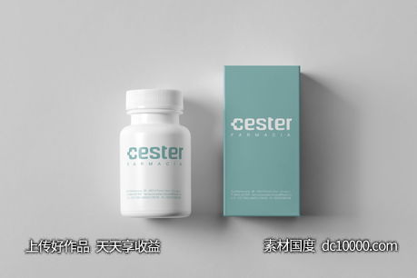   医药企业vi包装样机模板psd素材-源文件-素材国度dc10000.com