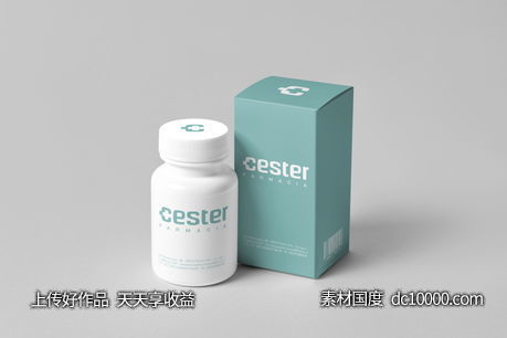   医药企业vi包装样机模板psd素材-源文件-素材国度dc10000.com