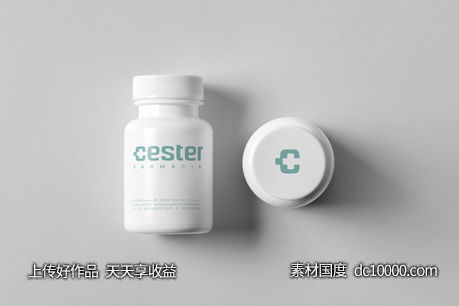   医药企业vi包装样机模板psd素材 - 源文件