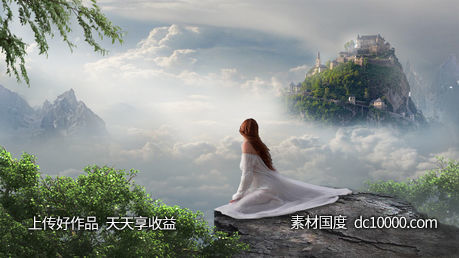 城堡 女生-源文件-素材国度dc10000.com