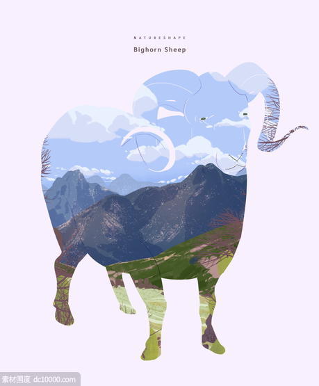 创业合成动物植物小鹿公牛鸭子海报PSD分层设计素材 - 源文件