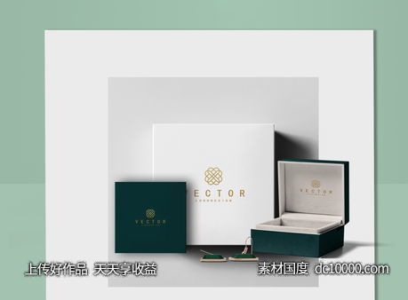 珠宝品牌vi贴图样机-源文件-素材国度dc10000.com