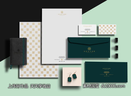 珠宝品牌vi贴图样机-源文件-素材国度dc10000.com