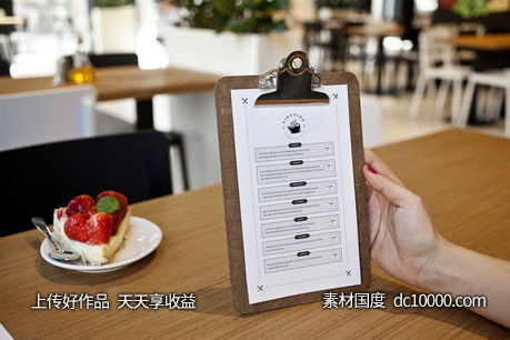 蓝色简约咖啡厅vi贴图样机psd素材-源文件-素材国度dc10000.com