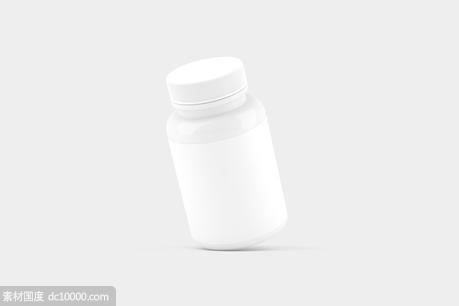 胶囊药瓶包装贴图样机psd素材 - 源文件