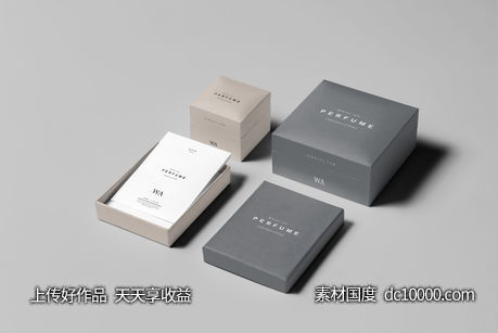  奢侈品首饰包装样机psd素材-源文件-素材国度dc10000.com