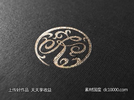 3D立体logo贴图样机psd素材-源文件-素材国度dc10000.com