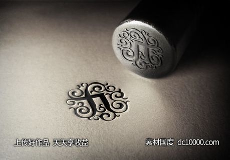 3D立体logo贴图样机psd素材-源文件-素材国度dc10000.com