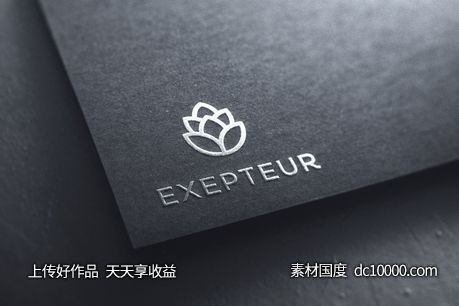 3D立体logo贴图样机psd素材-源文件-素材国度dc10000.com