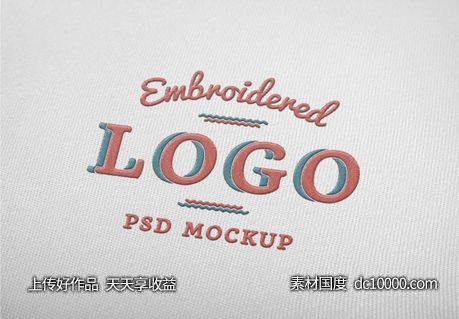 3D立体logo贴图样机psd素材-源文件-素材国度dc10000.com