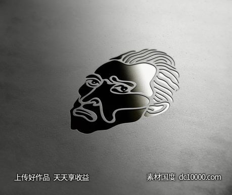 3D立体logo贴图样机psd素材-源文件-素材国度dc10000.com