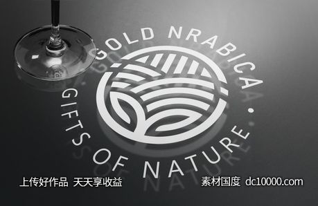 3D立体logo贴图样机psd素材-源文件-素材国度dc10000.com