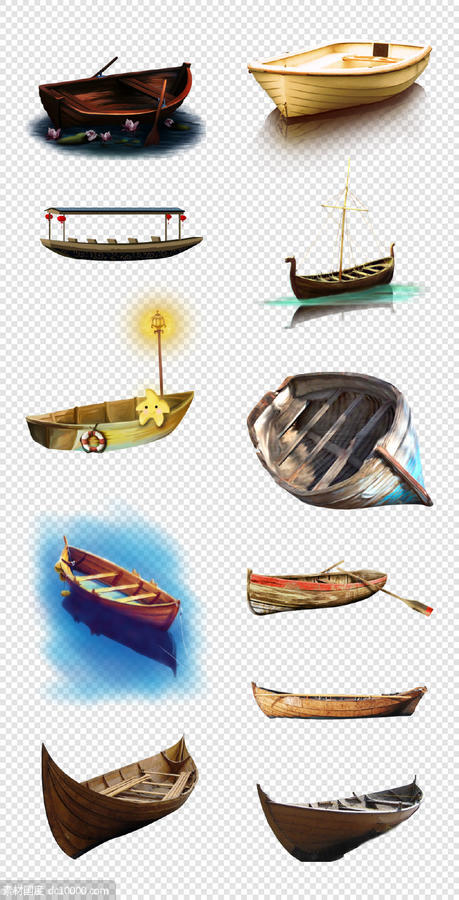 小船  卡通船    抽象   手绘     卡通    PNG免扣设计素材 - 源文件
