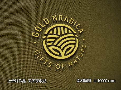 3D立体logo贴图样机psd素材-源文件-素材国度dc10000.com