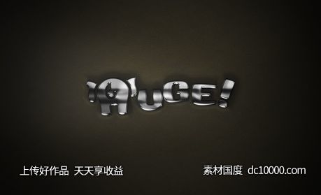  3D立体logo贴图样机psd素材 - 源文件