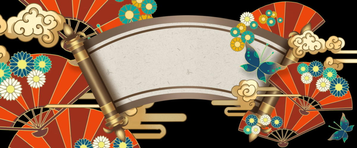 国潮风banner背景素材psd设计