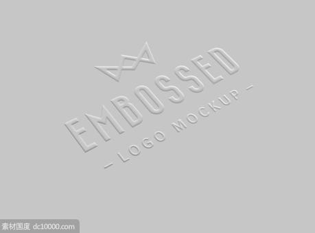  3D立体logo贴图样机psd素材 - 源文件