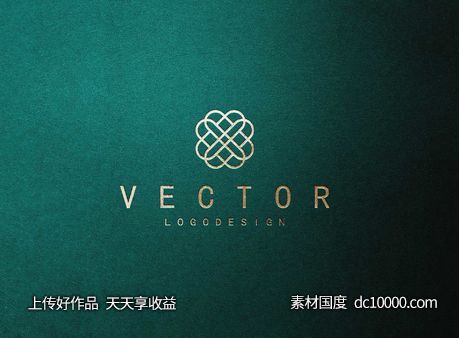 珠宝高端黄金LOGO样机展示-源文件-素材国度dc10000.com