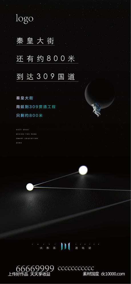地产 黑色 太空 科技 系列 海报-源文件-素材国度dc10000.com