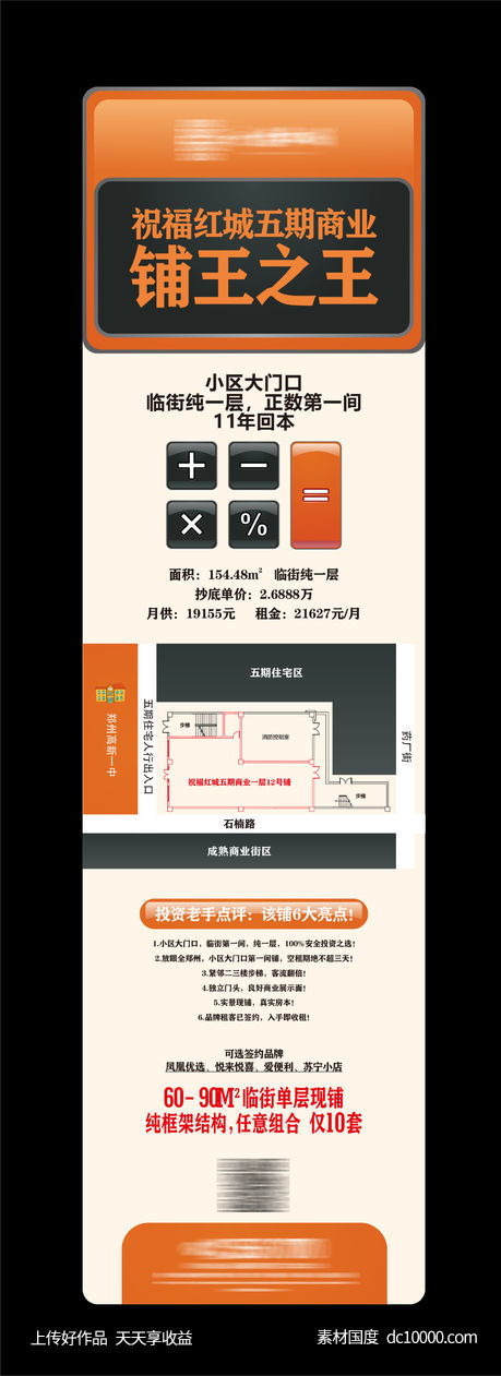 地产 红色 旺铺 展板 系列 商业 招租-源文件-素材国度dc10000.com