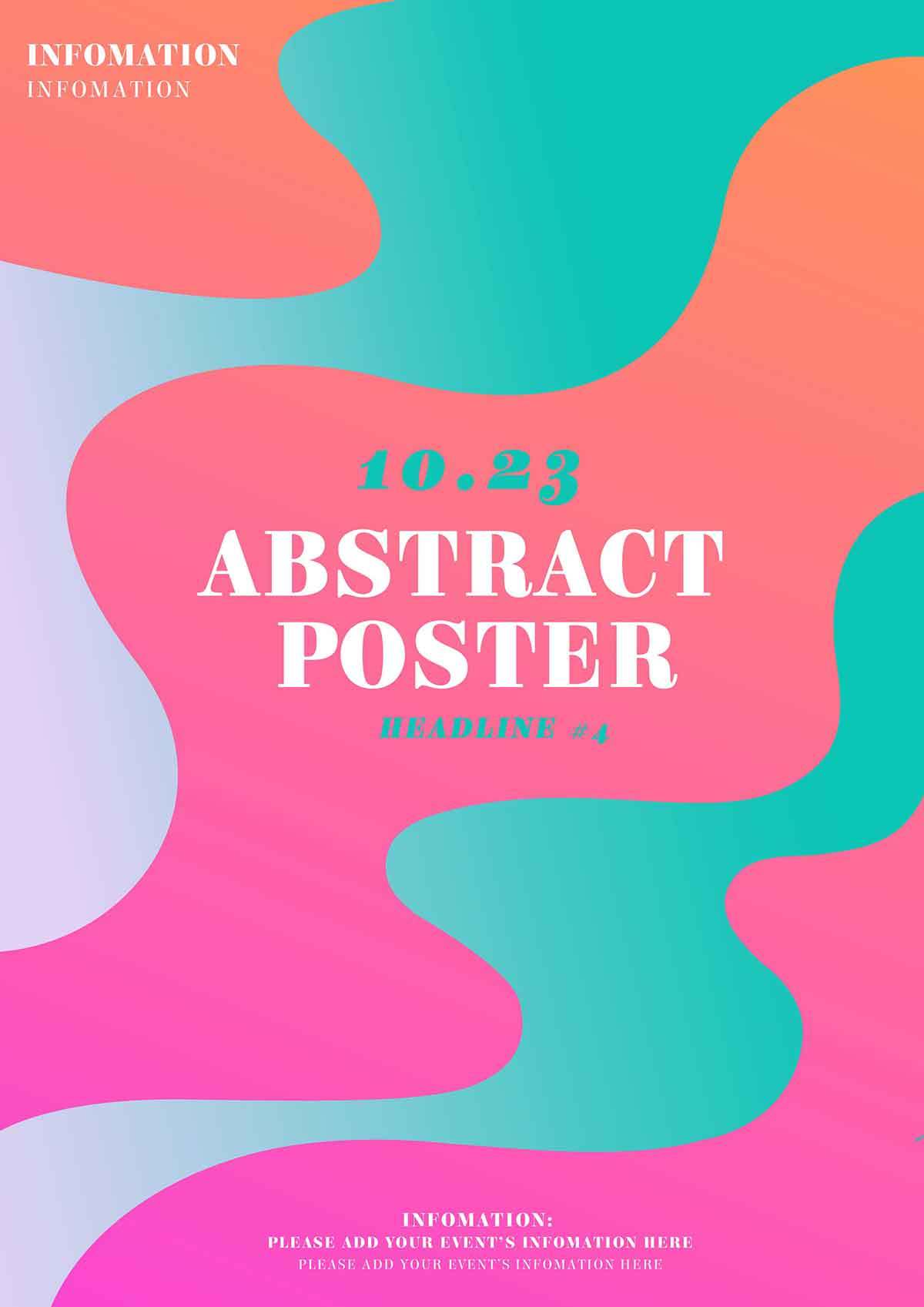 时尚几何潮流渐变科技科幻运动海报