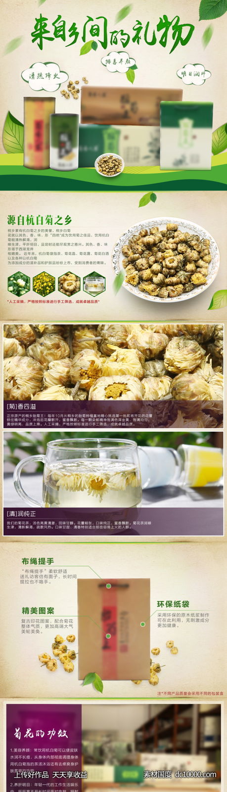 电商茶饮通用类详情页PSD模板网页-源文件-素材国度dc10000.com