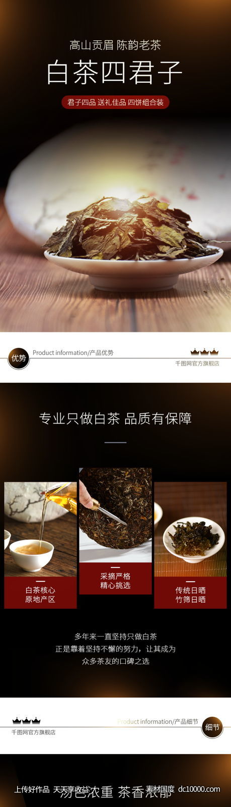 电商茶饮通用类详情页PSD模板网页 - 源文件