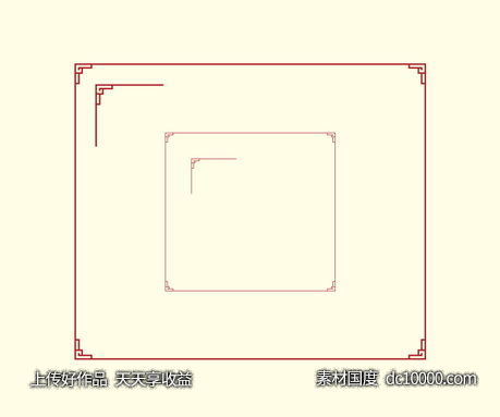 中式古典元素边框纹理素材-源文件-素材国度dc10000.com