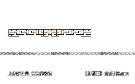 中式古典元素边框纹理素材-源文件-素材国度dc10000.com