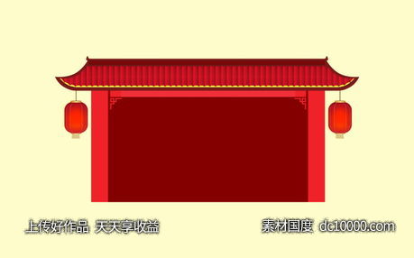 中式古典元素边框纹理素材-源文件-素材国度dc10000.com