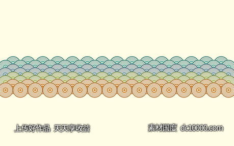 中式古典元素边框纹理素材 - 源文件