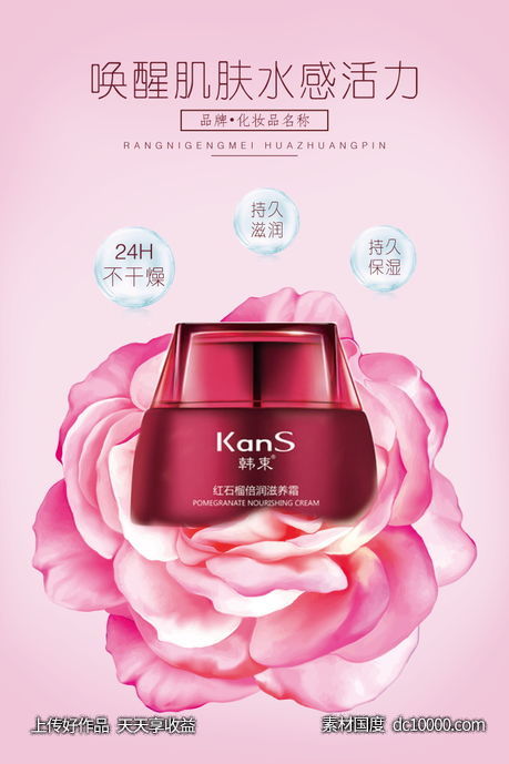 女性美容护肤化妆品海报-源文件-素材国度dc10000.com