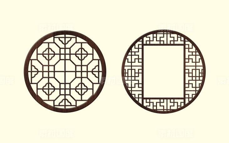 中式古典元素边框纹理素材