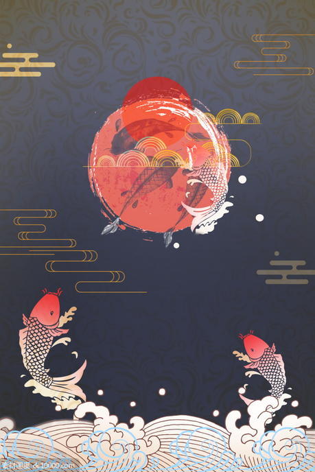 中国风古典山水画海报 - 源文件