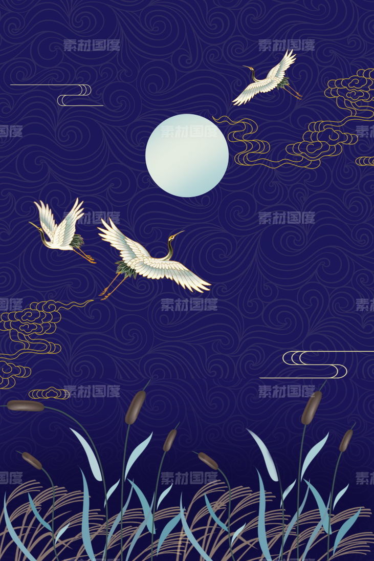 中国风古典山水画海报