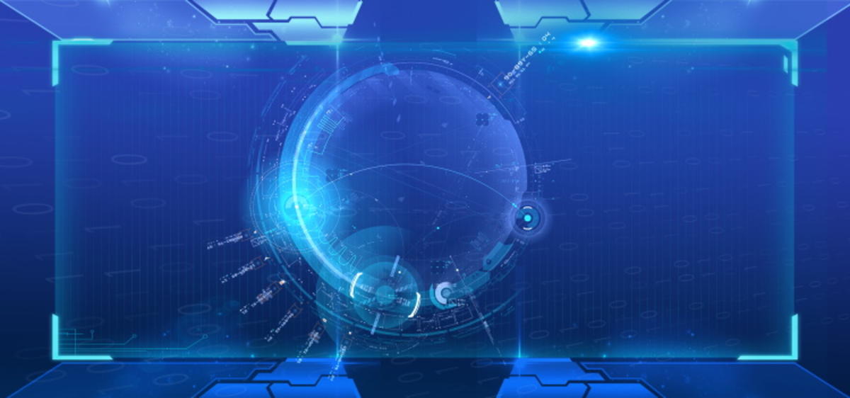 科技5G网络曲线地球海报