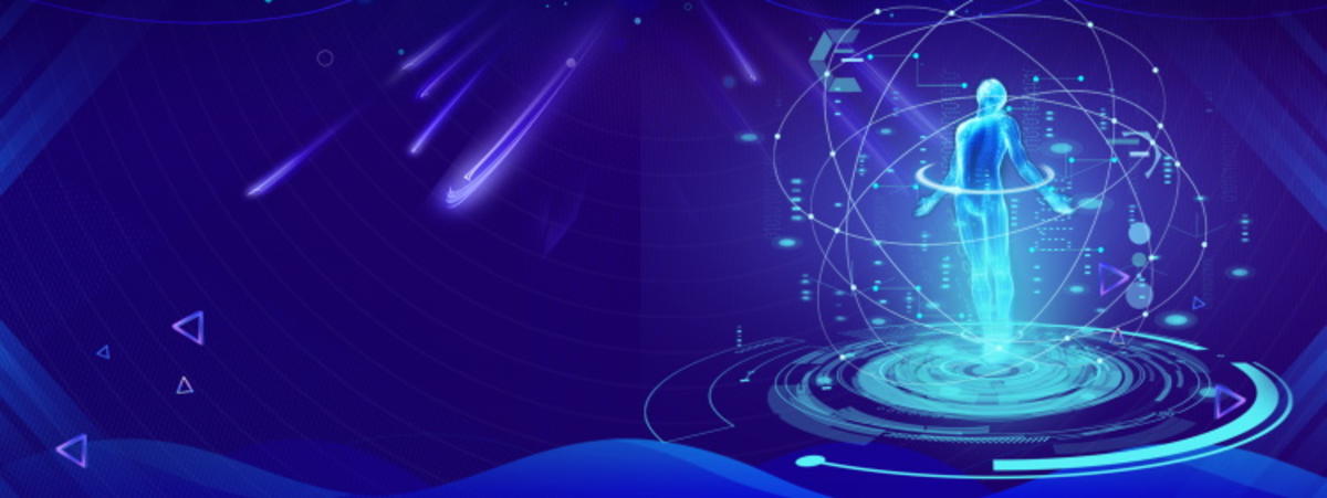 科技5G网络曲线地球海报