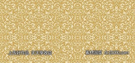 金色质感纹理花纹背景-源文件-素材国度dc10000.com