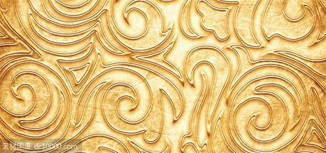 金色质感纹理花纹背景 - 源文件