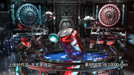 c4d特效渲染-源文件-素材国度dc10000.com