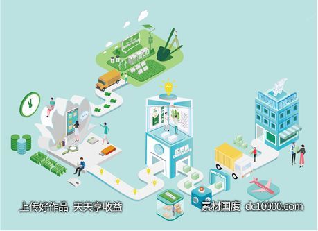 2.5D 插画 农业-源文件-素材国度dc10000.com
