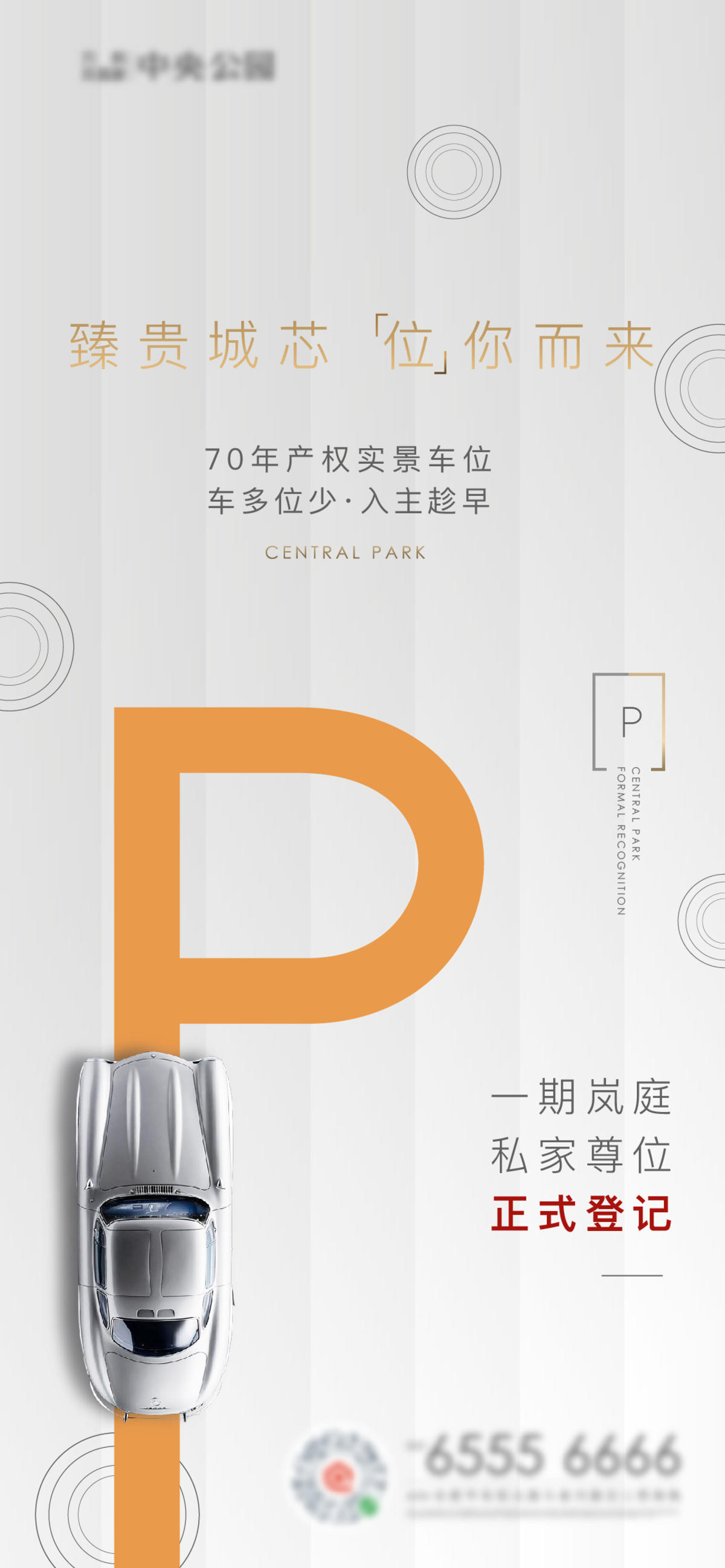 地产高端车位热卖海报