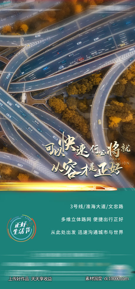 地产生态洋房城市交通配套单图-源文件-素材国度dc10000.com