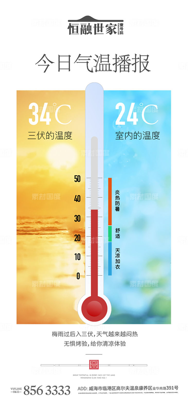 温度对比地暖地产科技住宅
