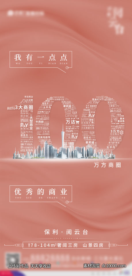 房地产数字价值点系列海报-源文件-素材国度dc10000.com