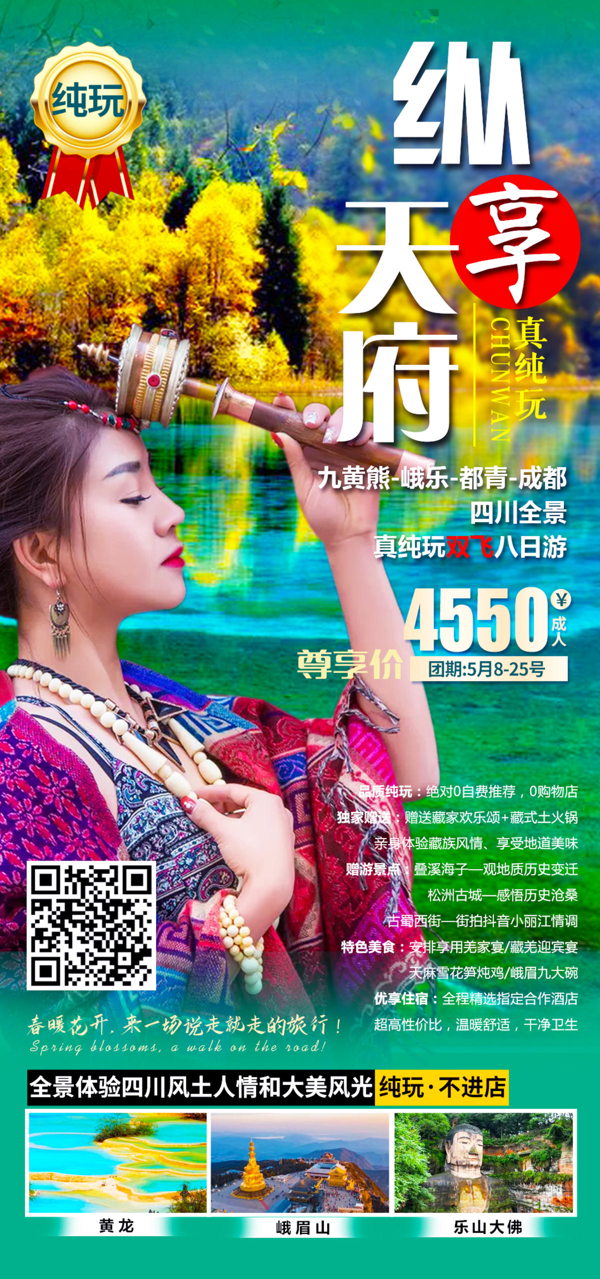 稻城亚丁旅游海报