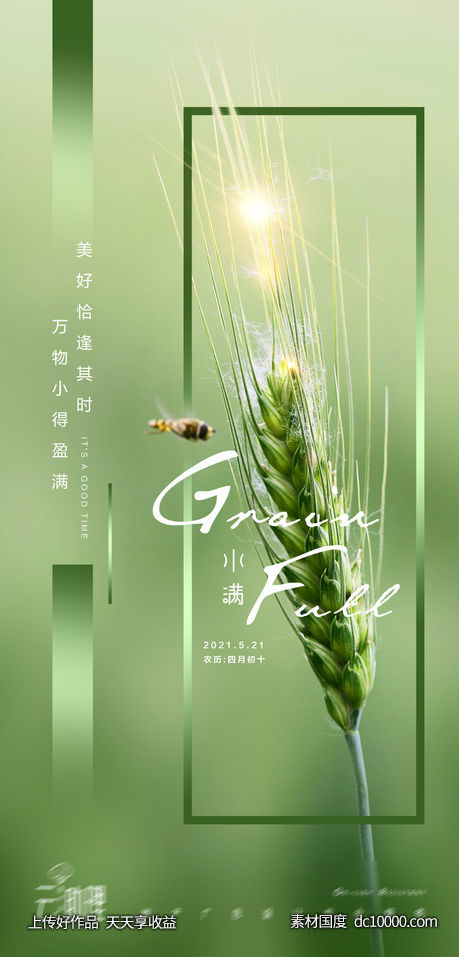 小满节气海报-源文件-素材国度dc10000.com